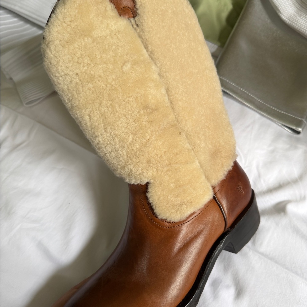 Frye Brown and Cream Ankle Boots NEW